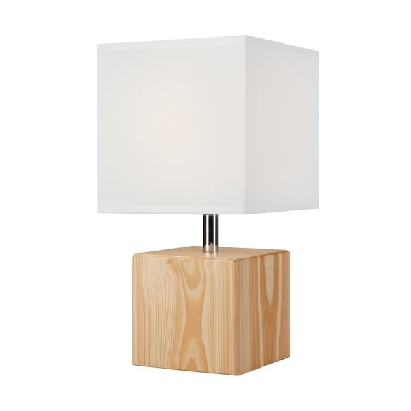 Stalinis šviestuvas šviesiai rudos spalvos (aukštis 29,5 cm) su tekstiliniu gaubtu Natura – LAMKUR