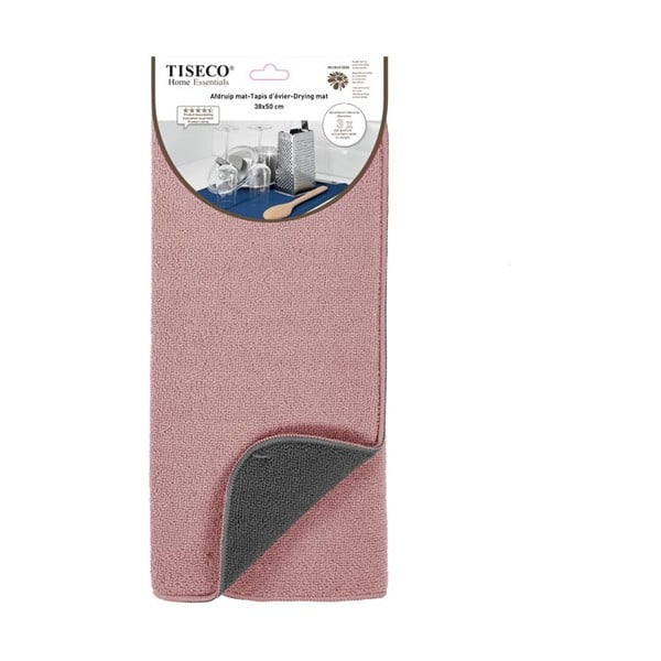 Rožinis indų plovimo kilimėlis Tiseco Home Studio, 50 x 38 cm
