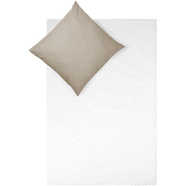 Baltai ruda flanelinė patalynė viengulei lovai Fovere Betty, 155 x 220 cm-image-2