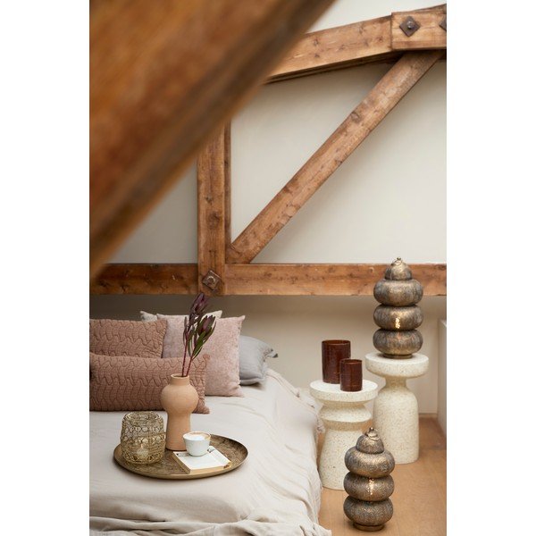 Iš terrazo cemento apvalios formos šoninis stalas ø 32 cm Sella – Light & Living-image-3