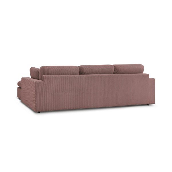 Rožinės spalvos kampinė sofa iš kordinio velveto Belair – Bobochic Paris-image-4