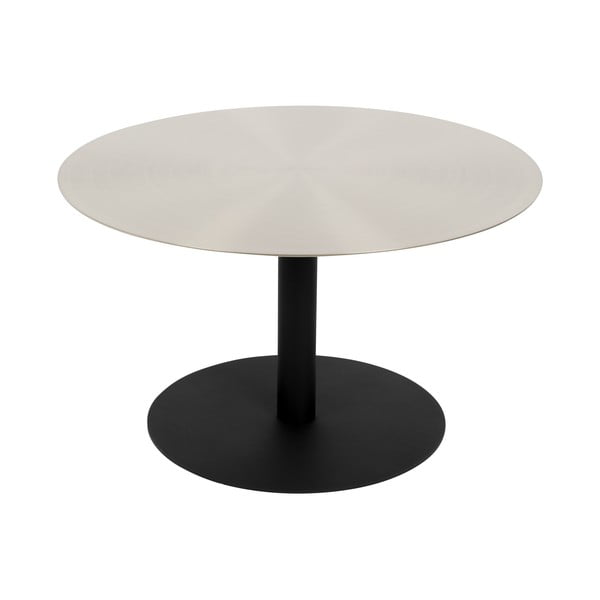 Iš metalo apvalios formos kavos staliukas juodos spalvos/auksinės spalvos ø 60 cm Snow – Zuiver