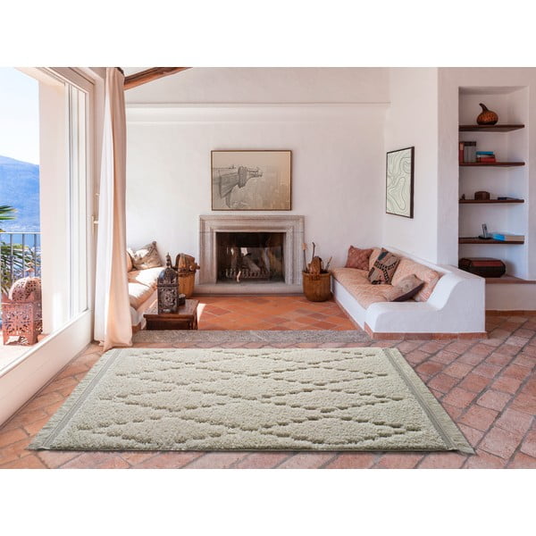 Smėlio spalvos kilimas Universal Kai Geo, 75 x 155 cm-image-1