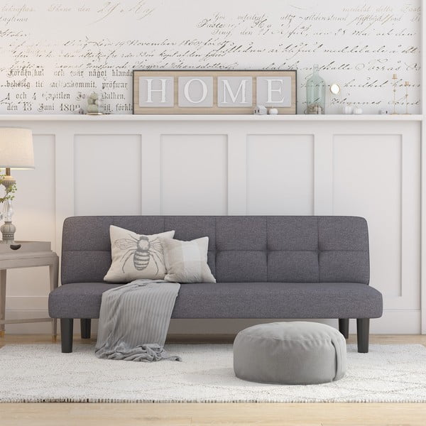 Sulankstoma sofa pilkos spalvos 82 cm Alby – Støraa-image-1
