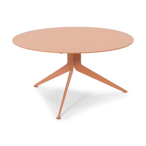 Apvalios formos kavos staliukas iš metalo rausvos spalvos ø 78 cm Daley – Spinder Design