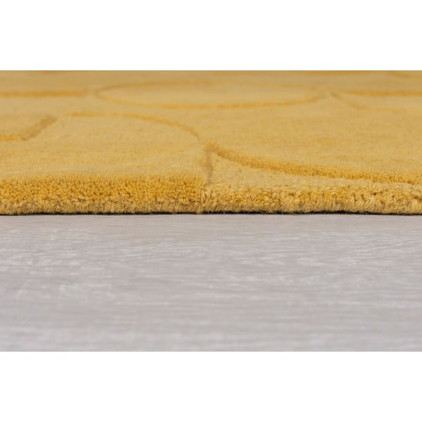 Ochros geltonos spalvos vilnonis kilimas 60x230 cm Gigi - Flair Rugs-image-3