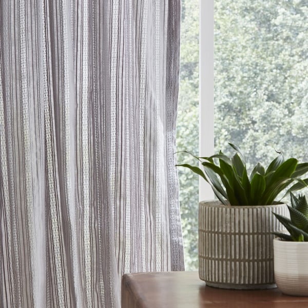 Pilka užuolaida 183x140 cm Zofia Broderie Anglaise - Pineapple Elephant-image-2