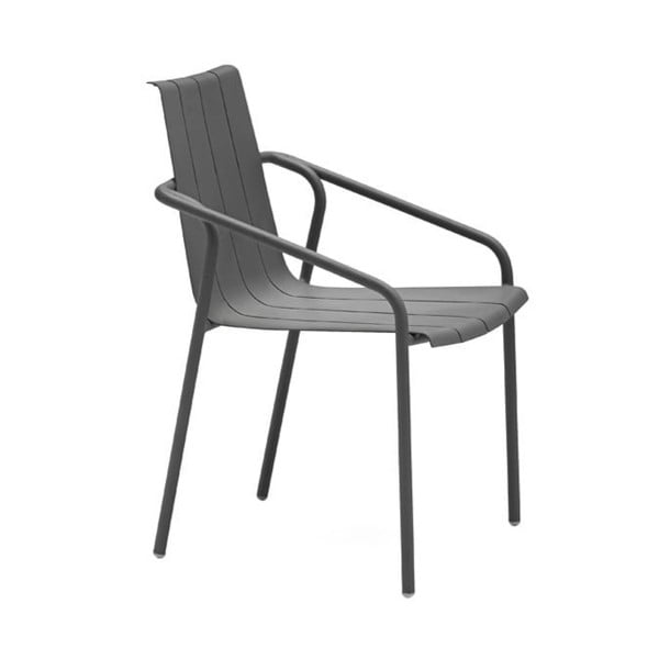 Metalinės sodo kėdės antracito spalvos 4 vnt. Fleole – Ezeis