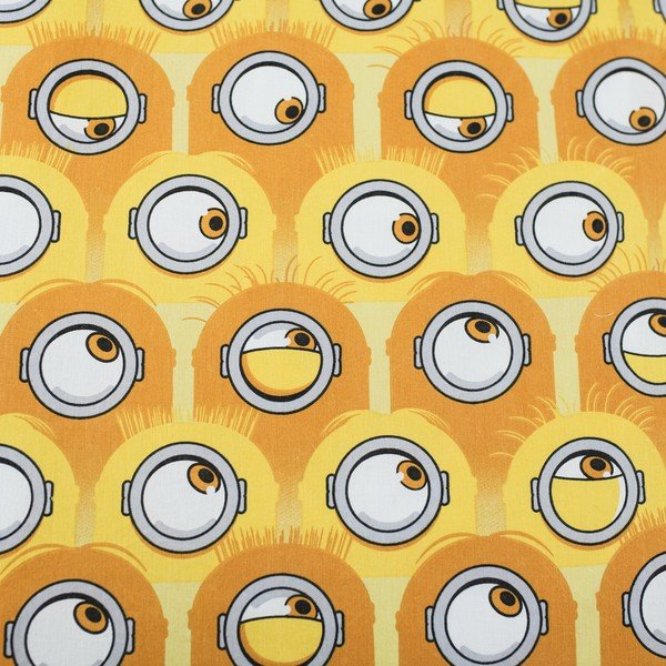 Geltonos spalvos/pilkos spalvos iš medvilnės viengulė vaikiška patalynė 140x200 cm Mimoni All for One – Jerry Fabrics-image-4
