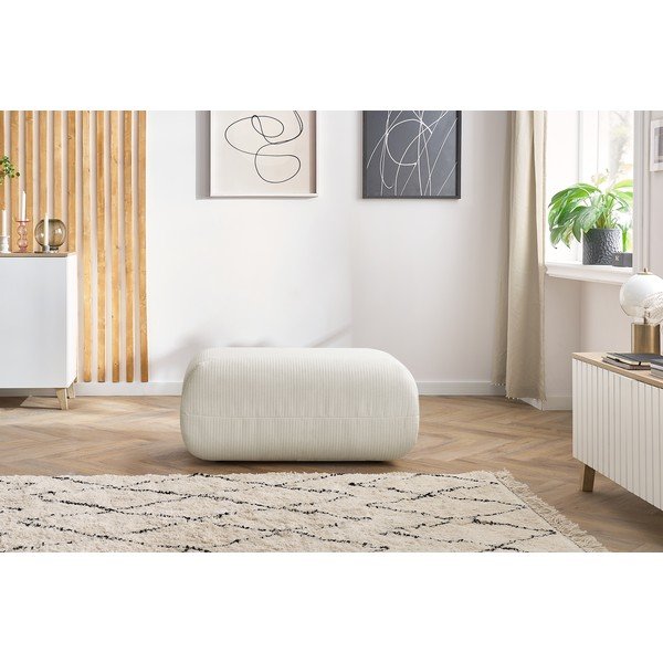 Baltas velvetinis pufas Lecomte - Bobochic Paris-image-1