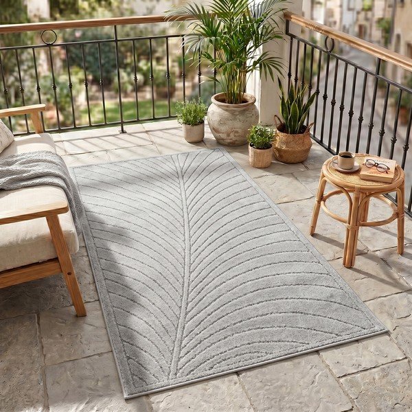 Sidabrinės spalvos lauko ir vidaus kilimas 80x150 cm Nova 1204 – Ayyildiz Carpets-image-1