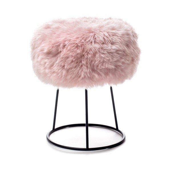 Kėdė su rausva avikailio sėdyne Royal Dream, ⌀ 36 cm