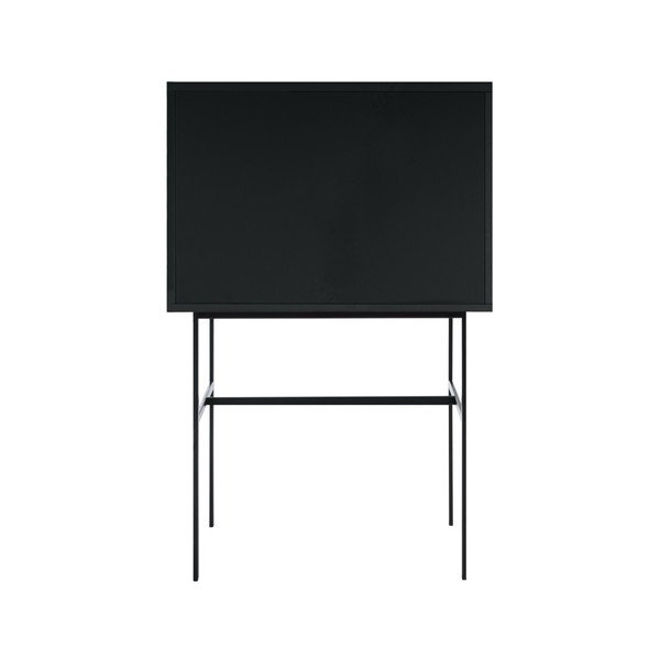 Juodos spalvos vitrina su stumdomomis durimis 70x109x40 cm Lekko – noo.ma-image-4