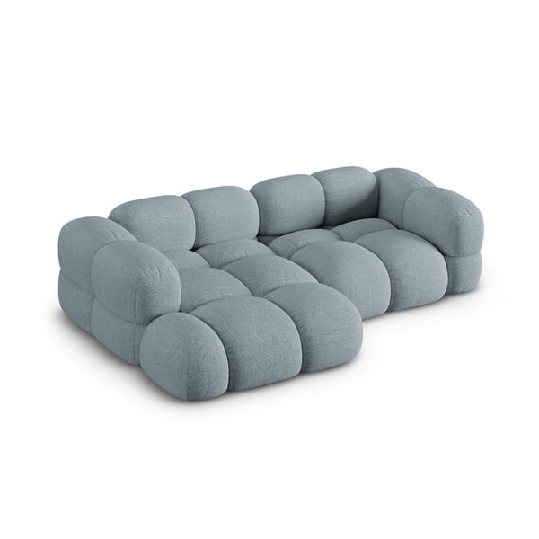 Šviesiai mėlynos spalvos kampinė sofa (su kairiuoju kampu/su gultu) Loretto – Cosmopolitan Design-image-3