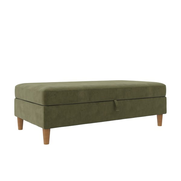 Iš velveto taburetė žalios spalvos Lilly – Støraa-image-2