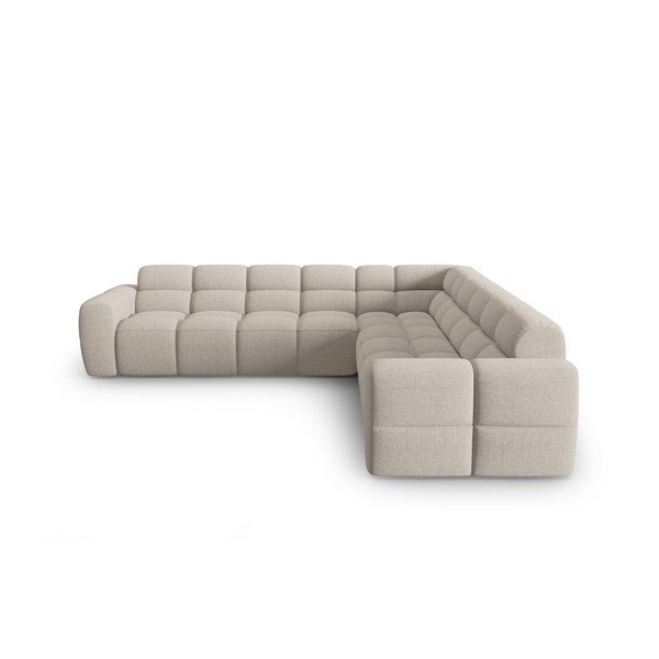 Kampinė sofa smėlio spalvos Lisa – Micadoni Home-image-2
