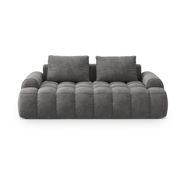 Pilkos spalvos iš velveto sofa 200 cm Linz – Cosmopolitan Design