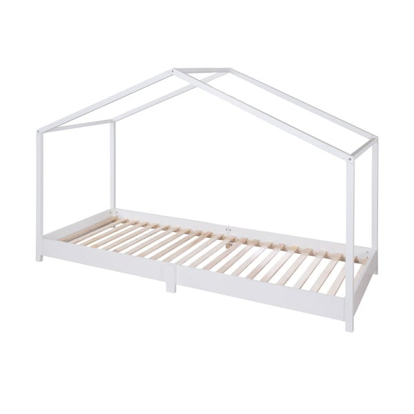 Naminė vaikiška lova baltos spalvos 90x200 cm Montessori – Roba