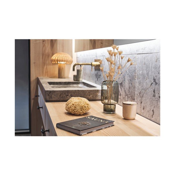 Stalinis šviestuvas natūralios spalvos LED (aukštis 32 cm) su rotango gaubtu – Villa Collection-image-3