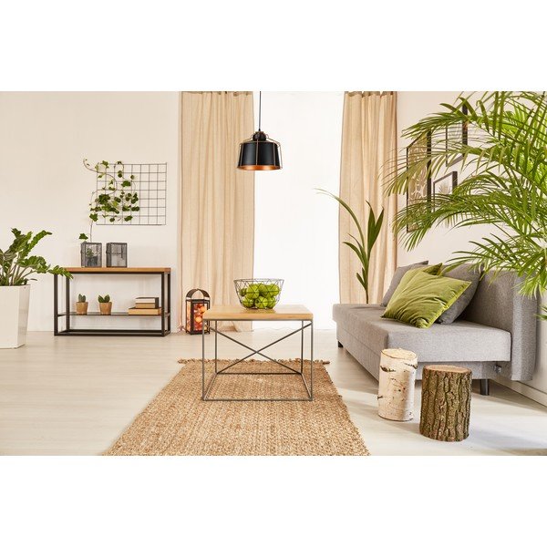 Kabantis šviestuvas juodos spalvos ø 32 cm su metaliniu gaubtu Goa – GTV-image-1