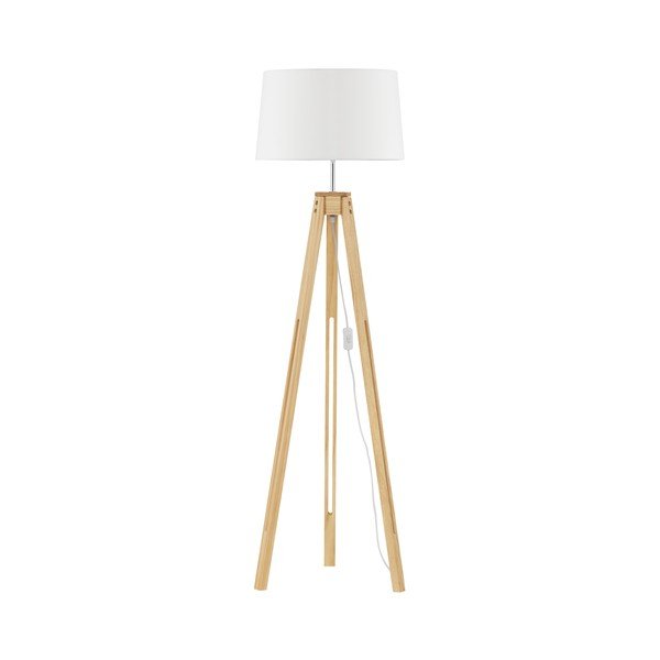 Baltos spalvos/natūralios spalvos pastatomas šviestuvas (aukštis 145 cm) Leroy – Nova Luce