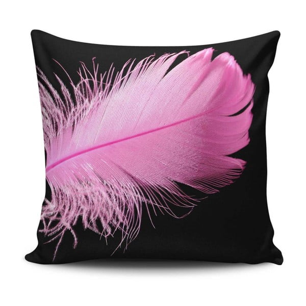 Pagalvė su užpildu Gravel Pink Feather, 42 x 42 cm