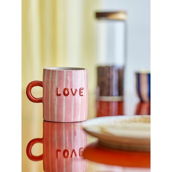 Rožinės spalvos iš keramikos puodelis 325 ml Cherish – Bloomingville-image-2