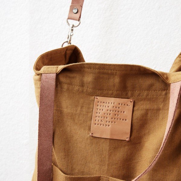 Garstyčių rudos spalvos "House Doctor Solid Bag" krepšys-image-3