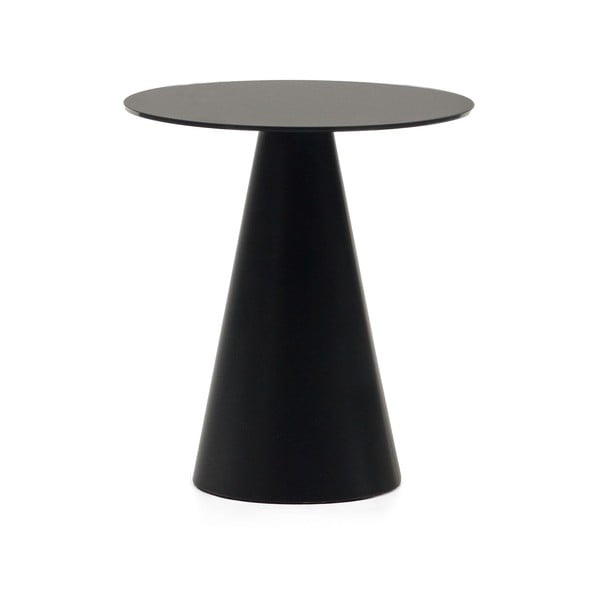 Apvalios formos šoninis stalas su stikliniu stalviršiu ø 50 cm Wilshire – Kave Home