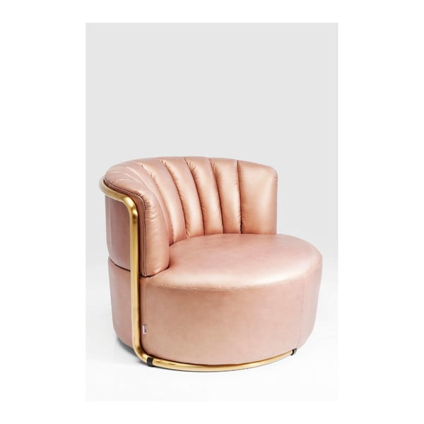 Rožinis fotelis "Kare Design Salto