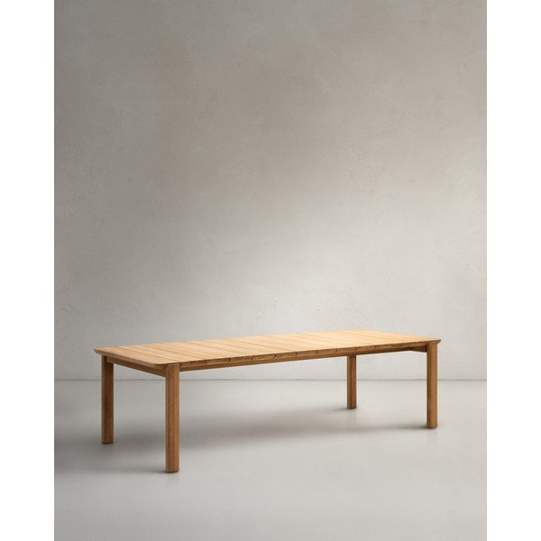 Iš tikmedžio masyvo sodo valgomojo stalas 102x220 cm Icaro – Kave Home-image-4