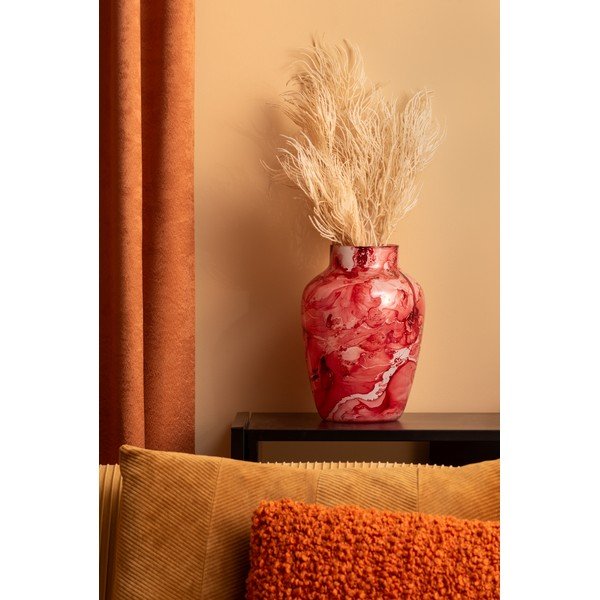 Vaza šviesiai raudonos spalvos iš stiklo Blended  – PT LIVING-image-1