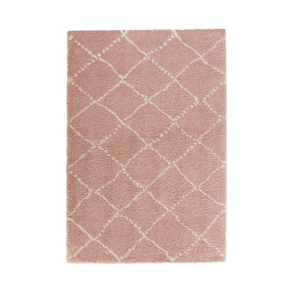 Rožinis kilimas Mėtų kilimai Allure Ronno Rose Creme, 120 x 170 cm