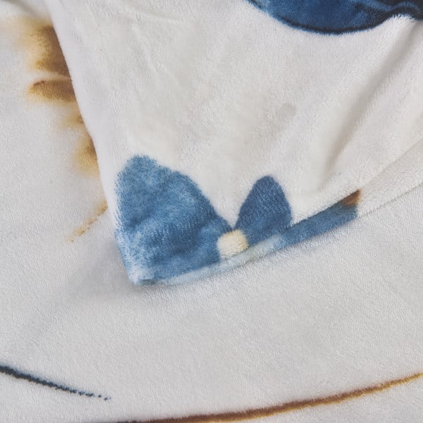 Tamsiai mėlynos spalvos iš mikropliušo viengulė patalynė 140x200 cm Marbella – My House-image-4