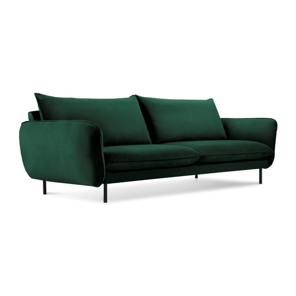 Žalia aksominė sofa Cosmopolitan Design Vienna, 200 cm