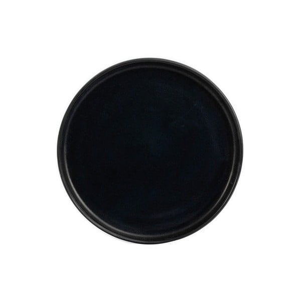Juodos spalvos akmens masės lėkštė ÅOOMI Luna, ø 20 cm