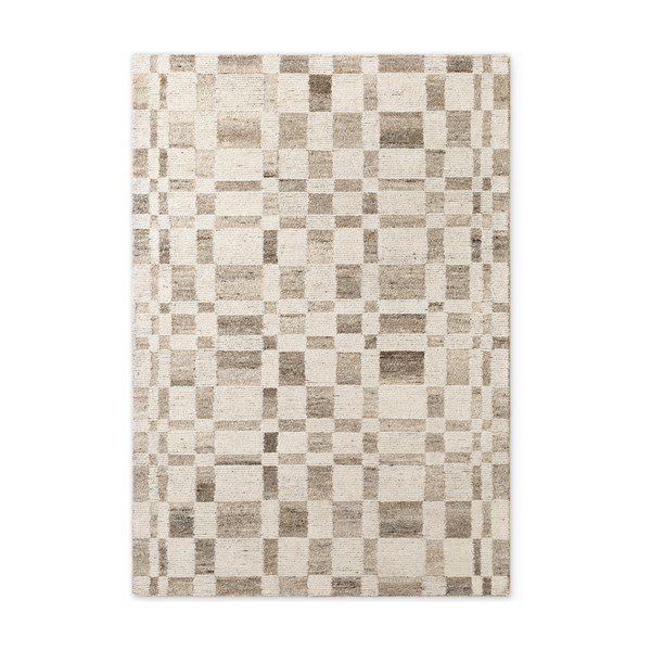 Rankų darbo kreminės spalvos iš vilnos kilimas 200x300 cm Boho 1.0 Structa – Vikosa