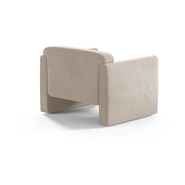 Smėlio spalvos iš velveto krėslas Abby – Micadoni -image-2