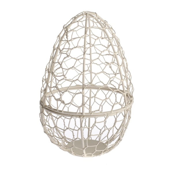 Dekoratyvinis metalinis kiaušinio formos krepšelis Dakls Velykų kiaušinis, 21 cm aukščio