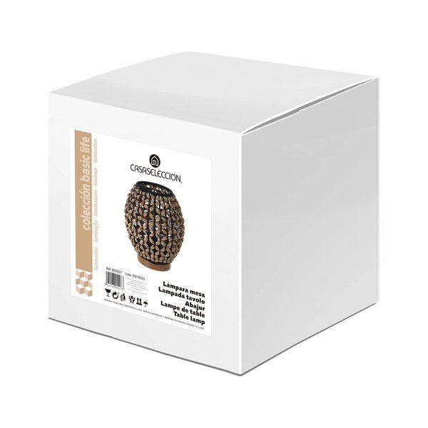 Stalinis šviestuvas juodos spalvos/natūralios spalvos (aukštis 23 cm) Natural Way – Casa Selección-image-3