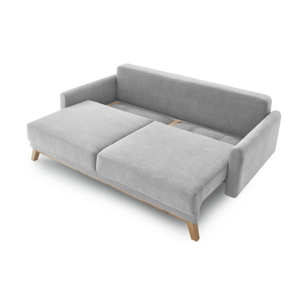 Šviesiai pilka sofa-lova Bobochic Paris Balio-image-4