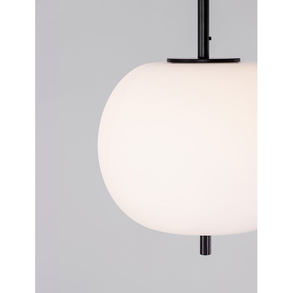 Baltos spalvos/juodos spalvos iš stiklo kabantis šviestuvas ø 30 cm Lato – Nova Luce-image-1