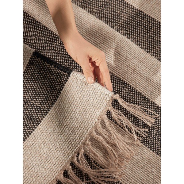 Rankų darbo juodos spalvos/kreminės spalvos iš džiuto kilimas 160x230 cm Playa – Hanse Home-image-2