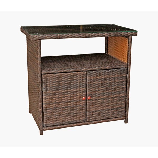 Iš dirbtinio rotango sodo šoninis staliukas 90x50 cm Padua – Garden Pleasure