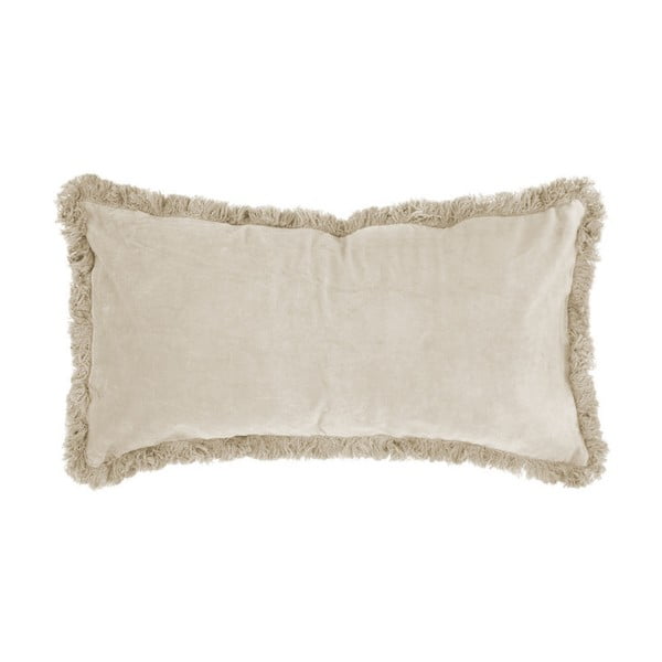 Kreminės baltos spalvos pagalvėlė su aksominiu paviršiumi PT LIVING, 60 x 30 cm