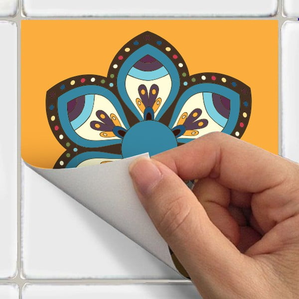 60 sieninių lipdukų rinkinys Ambiance Azulejos-image-1