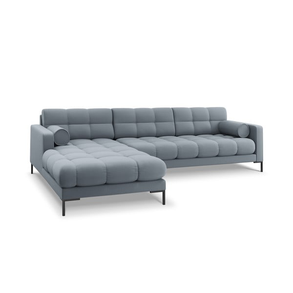 Šviesiai mėlyna kampinė sofa Cosmopolitan Design Bali, kampas kairėje-image-3