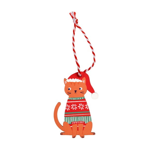 Iš medienos eglutės papuošimas 5 cm Ginger Cat – Rex London