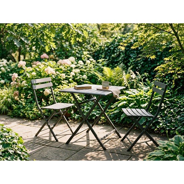 Iš aliuminio sodo valgomojo stalas 70x70 cm Elin – Bizzotto-image-4