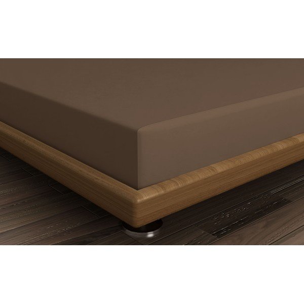 Iš medvilnės paklodė rudos spalvos su guma 140x200 cm – Mijolnir-image-1